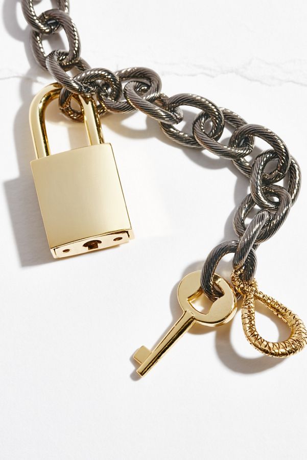 Snake Lock Chain Bracelet Free People