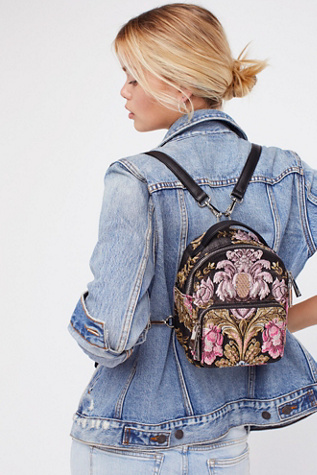 Shellys London - Brocade Floral Mini Backpack