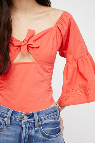 Free People - Leona Embroidered Blouse