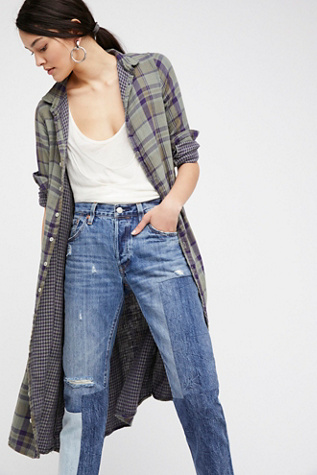 Free People x CP Shades - Doublecloth Plaid Maxi