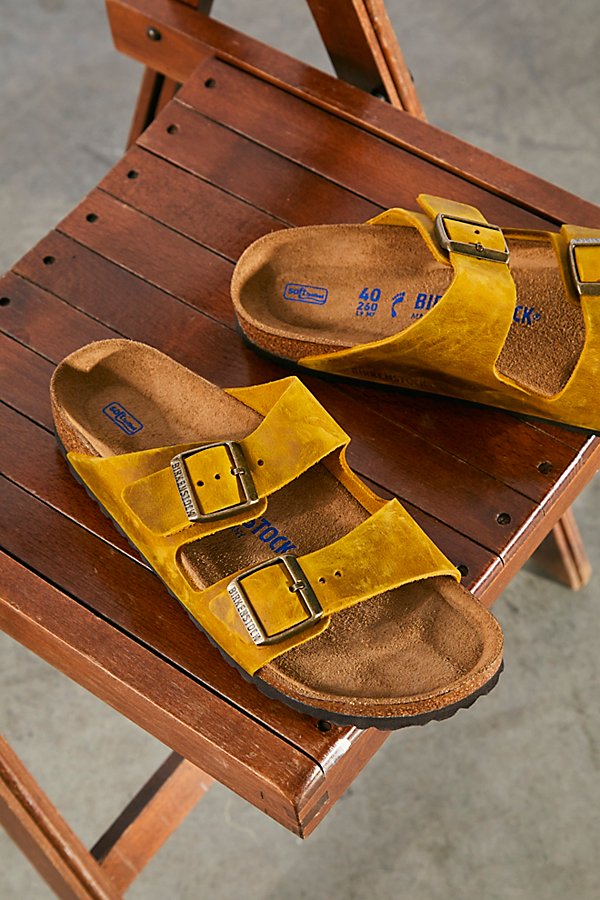 Birkenstock Arizona Soft Footbed  In Ochre Leather