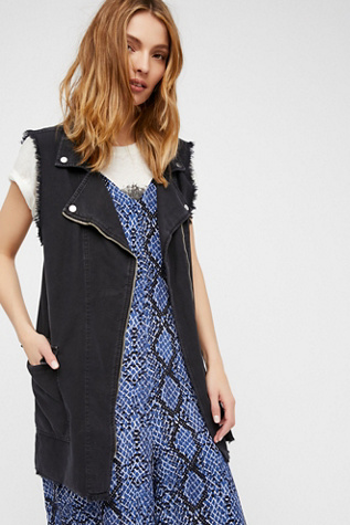 Free People - Long Moto Vest