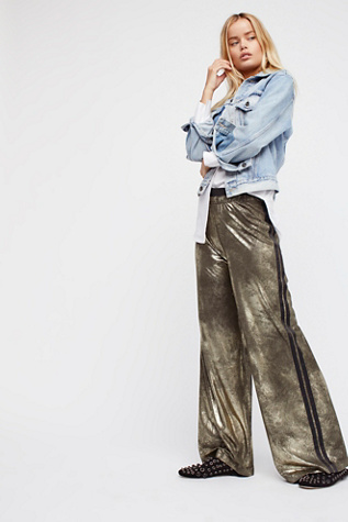 Free People - Vegan Gold Track Pant