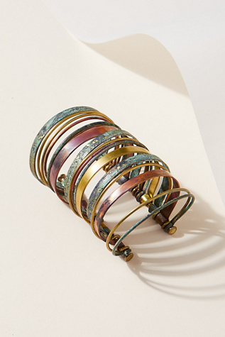 Stacked Patina Multi Cuff by Sibilia