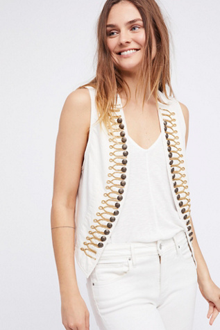 Free People - Shrunken Military Vest