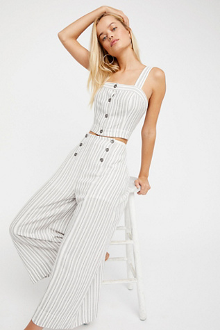 Free People - Whitney Striped Pants Set