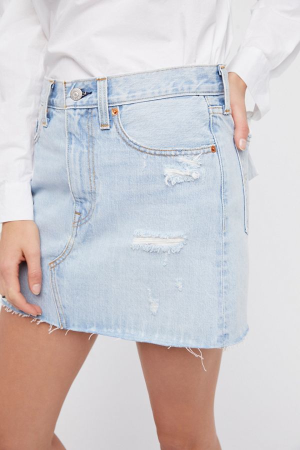 Levi's Deconstructed Denim Skirt | Free People