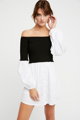 Free People - Chunky Rib Sweater Mini Dress
