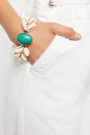 Ouroboros - By The Sea Shell Turquoise Bracelet