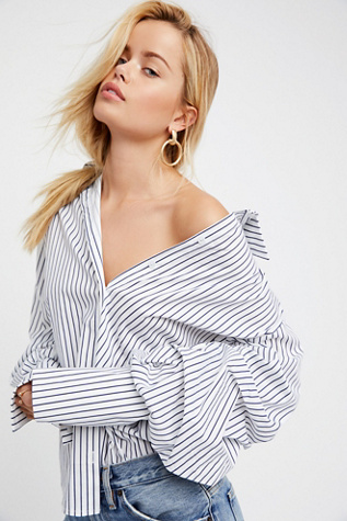 Style Mafia - Stripe Off-The-Shoulder Top