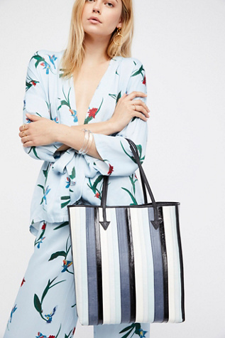 Free People - Striped Vegan Tote