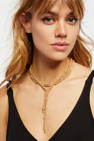 Free People - Cora Chain Wrap Scarf Necklace