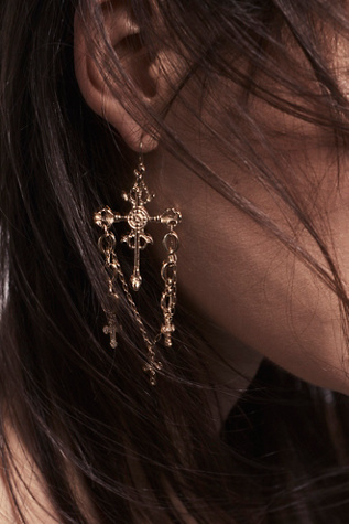 Charmed Cross Earrings by Vanessa Mooney