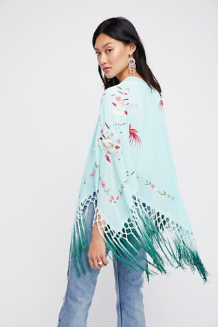 Free People - Kiss The Sky Embroidered Kimono