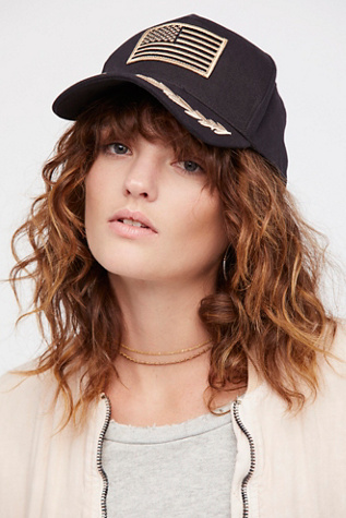 Understated Leather for Free People - Captain U.s.a. Patched Baseball Hat