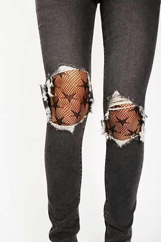 Look From London - Electric Stars Fishnet Tights