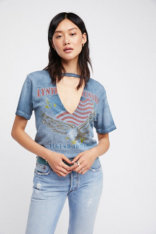 Lynryd Skynrd by Trunk LTD for Free People - Lynyrd Skynyrd Cutout Tee