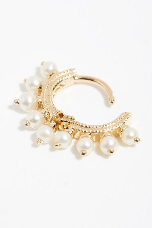 14k Pearl Hoop Earring Free People