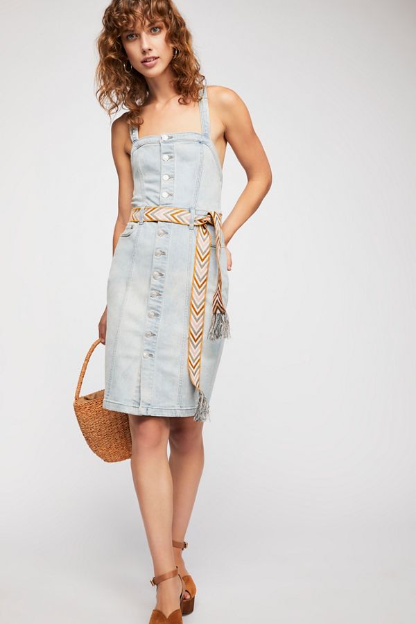 Slide View 1: Button-Front Denim Jumper