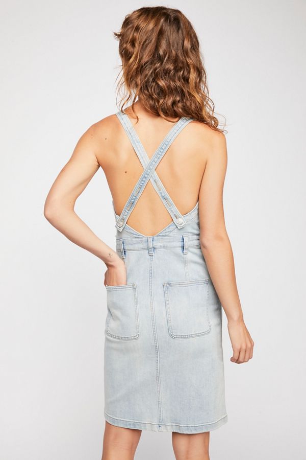 Slide View 2: Button-Front Denim Jumper