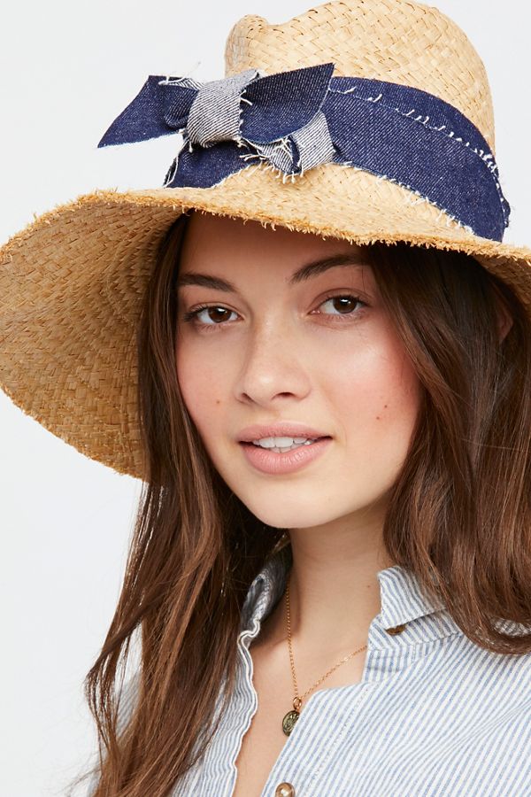 Blue Jeans Straw Hat