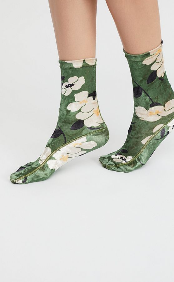 Floral Velvet Socks | Free People
