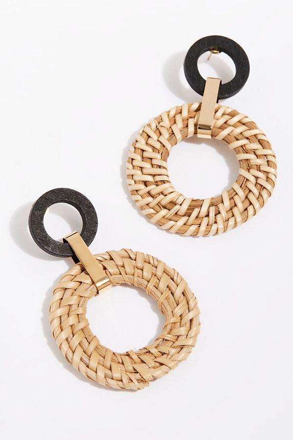 Woven Wicker Earrings 