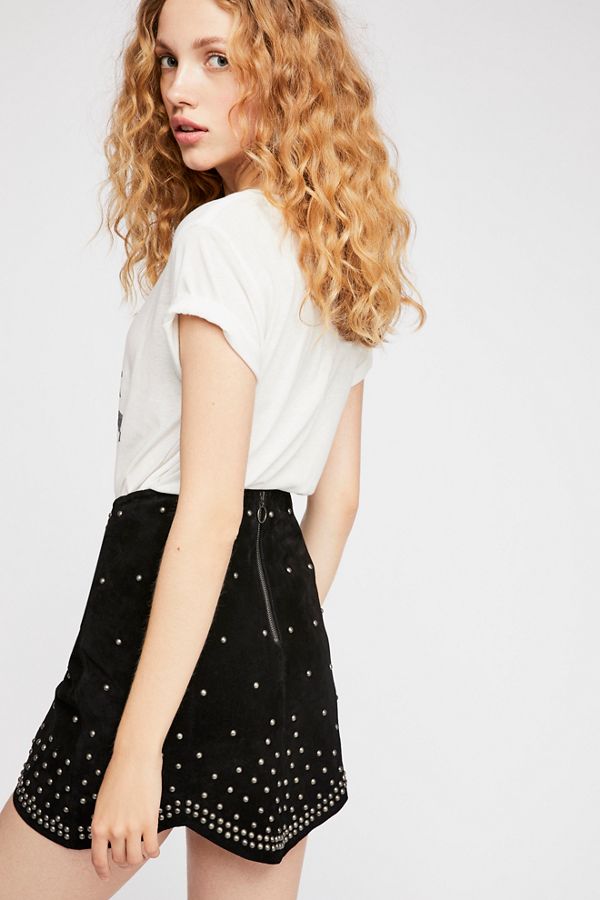 Studded Suede Mini Skirt | Free People
