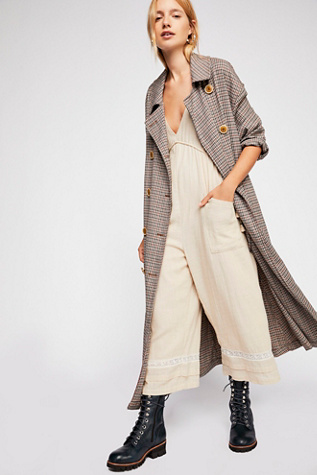 Melody Plaid Trench Coat
