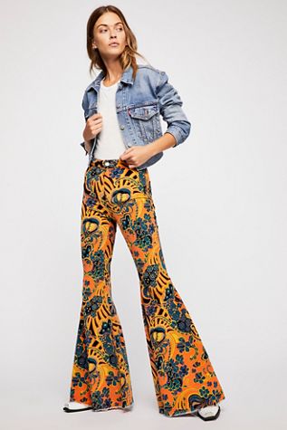 Just Float On Printed Cord Flares 