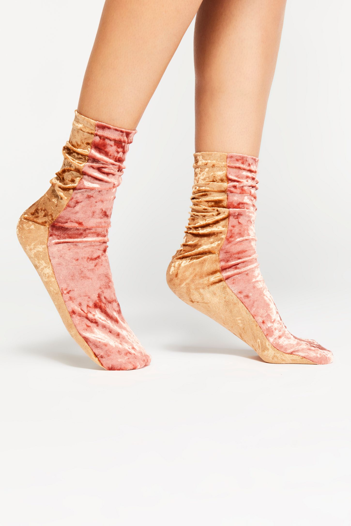 Slide View 2: Colorblock Velvet Sock