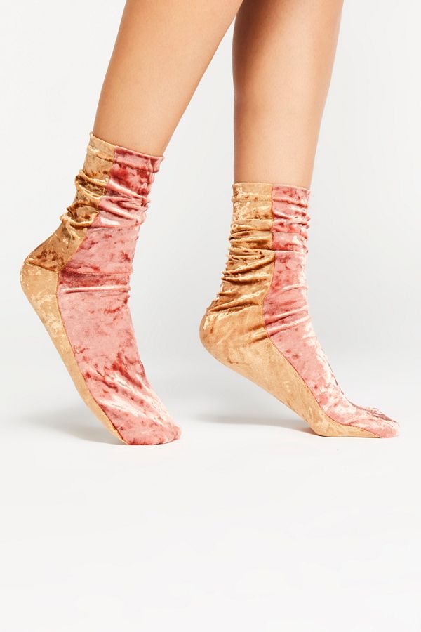 Slide View 2: Colorblock Velvet Sock