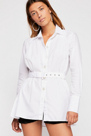 In The Wind Striped Buttondown Top