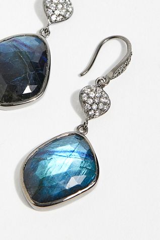 Organic Shape Pave Earring