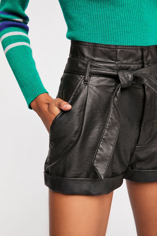 Belted Vegan Leather Shorts | Free People