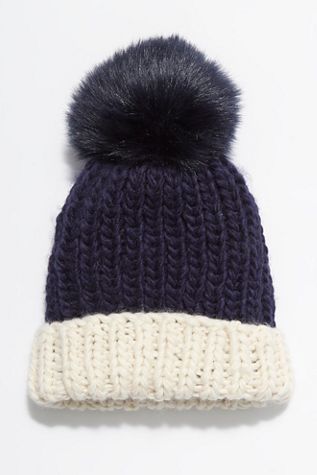 Summit Color Block Pom Beanie