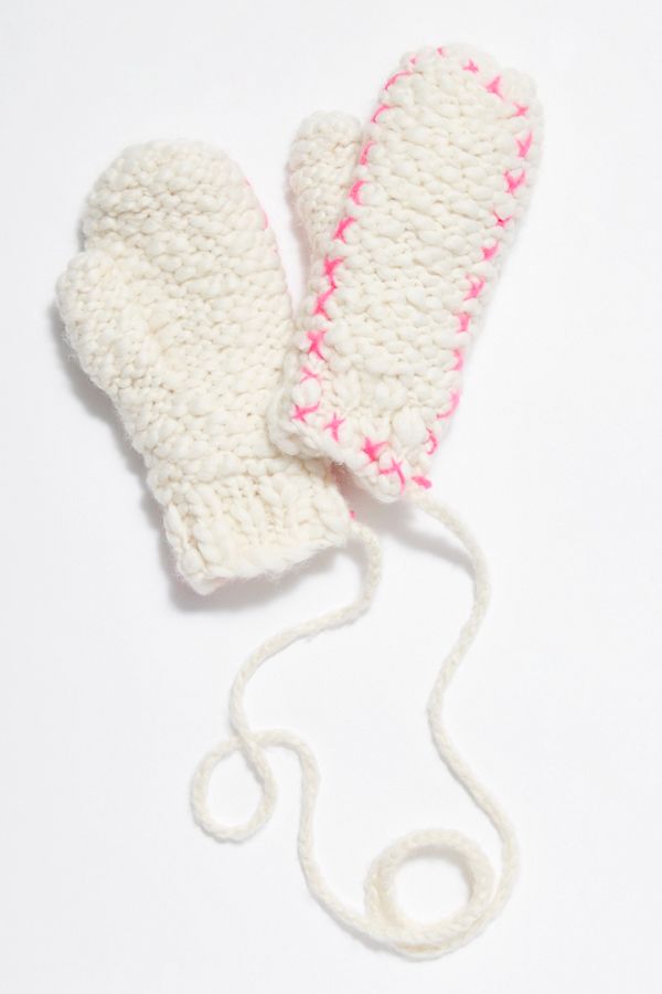 Slide View 3: Forget Me Not String Mittens