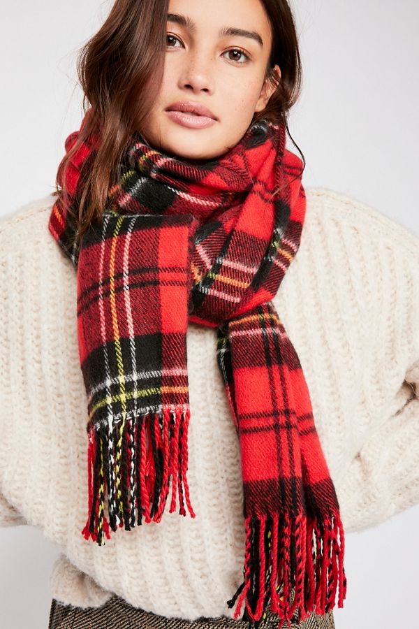 Bailey Brushed Plaid Scarf | Free People