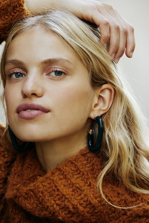 Slide View 1: Carine Resin Hoop Earrings