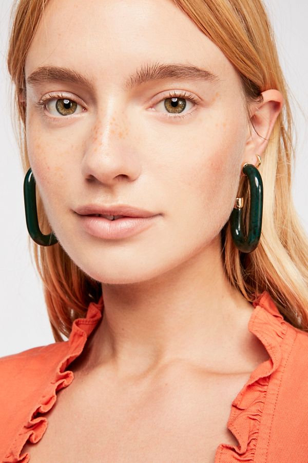 Slide View 2: Carine Resin Hoop Earrings