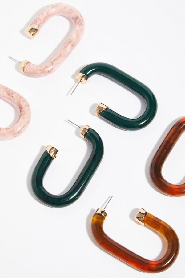 Slide View 3: Carine Resin Hoop Earrings