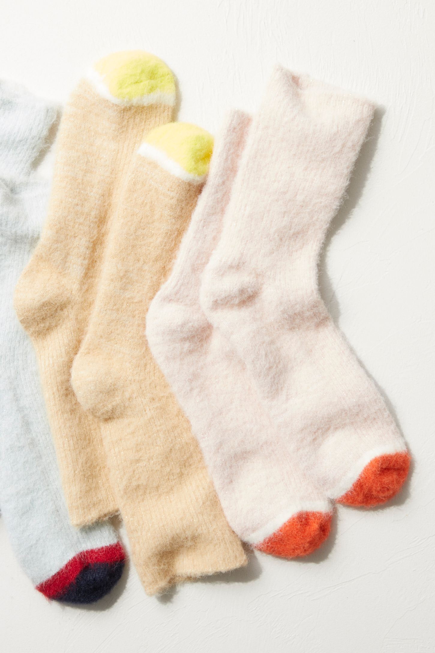 Slide View 1: Fuzzy Sparkle Crew Sock