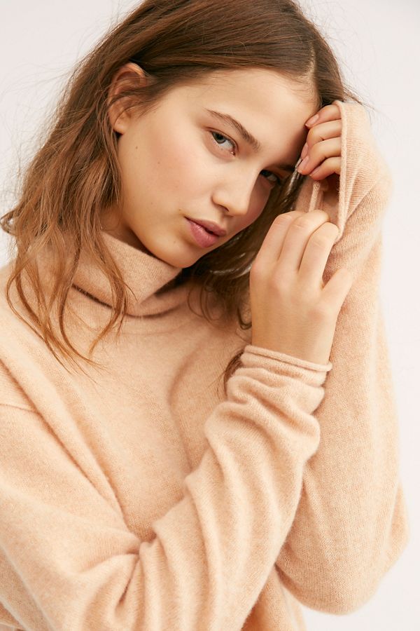 Slide View 3: Cozy Cashmere Turtleneck Sweater