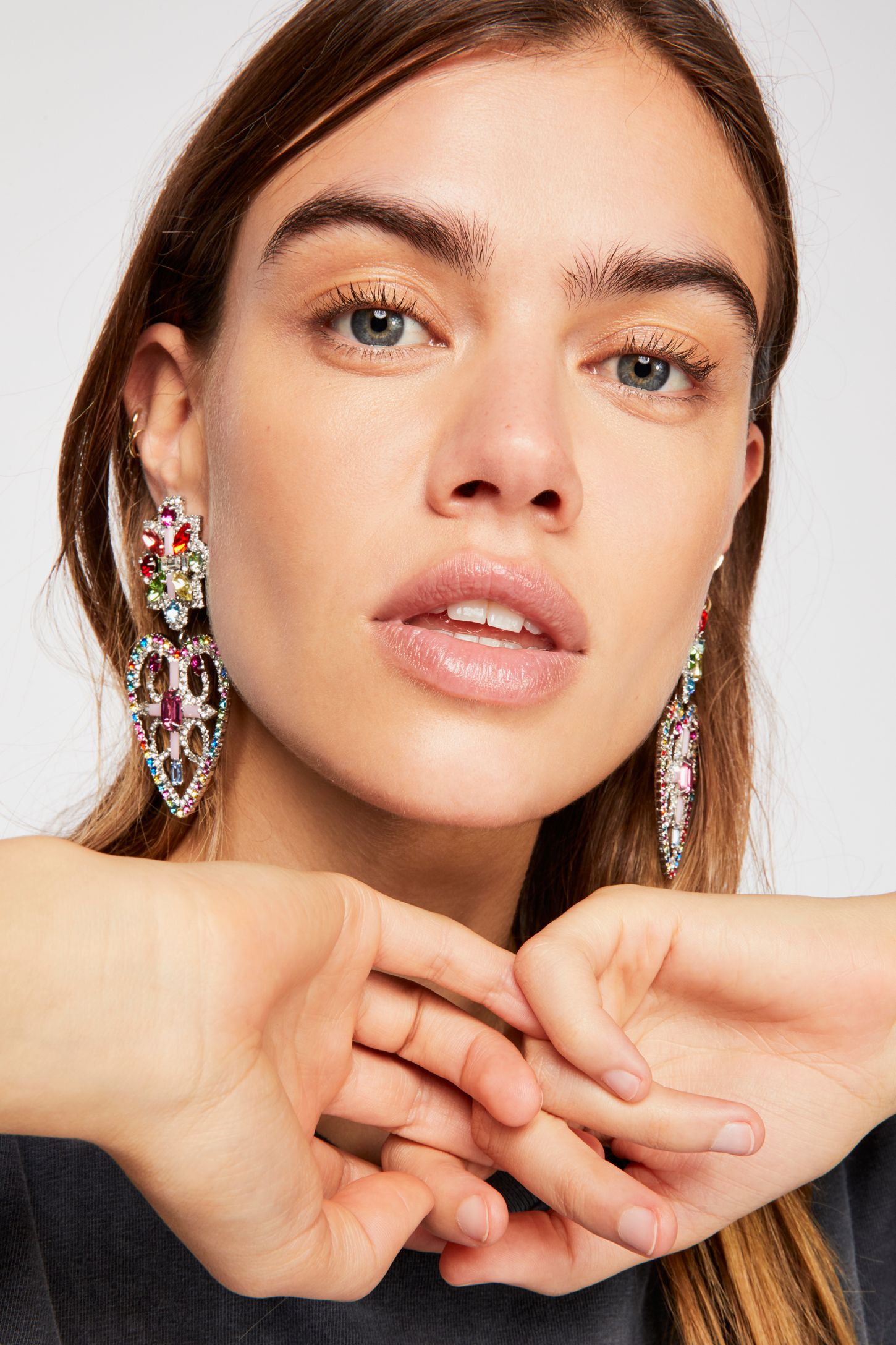 Slide View 2: Camellias Heart Earrings