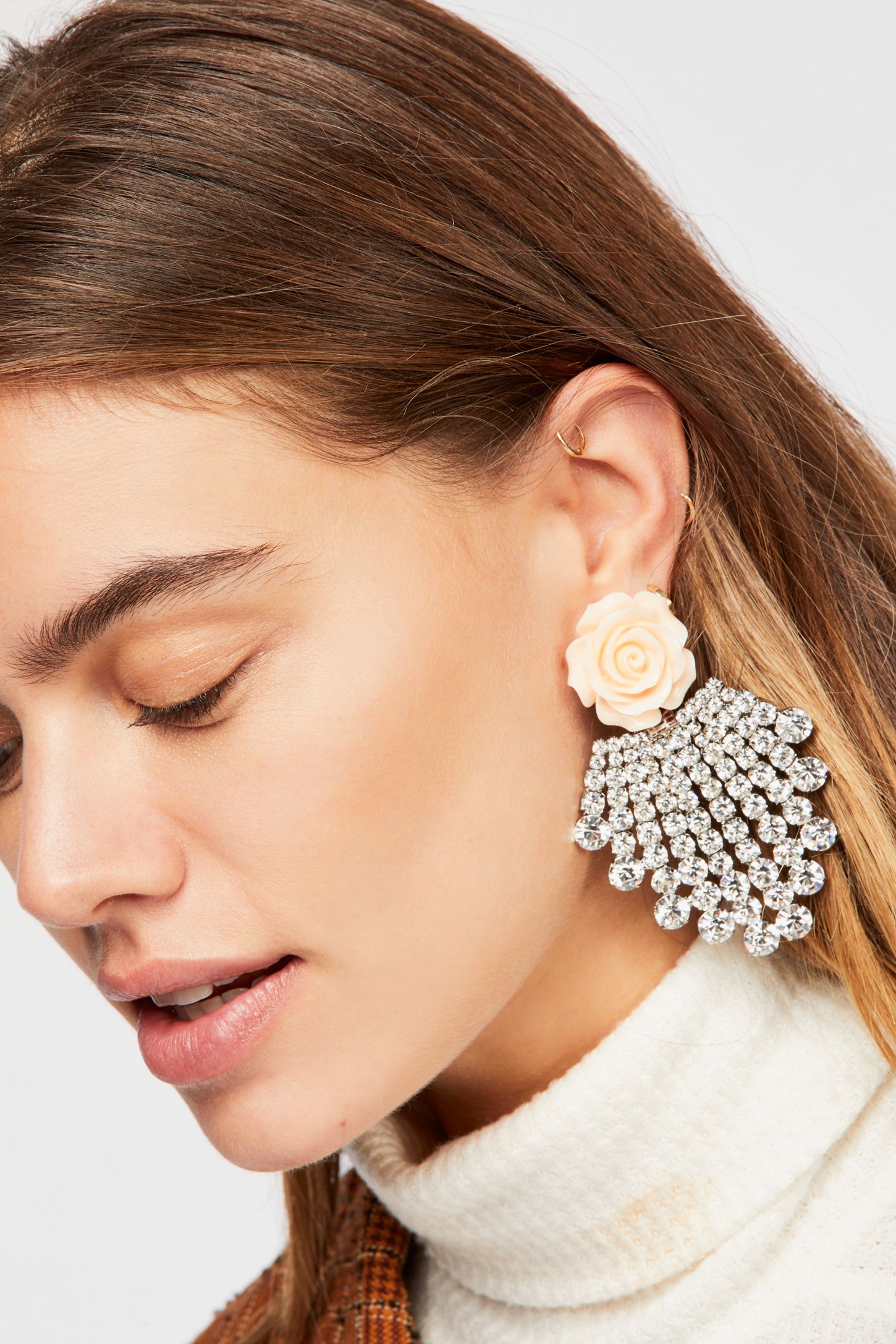 Slide View 1: Rose Earrings