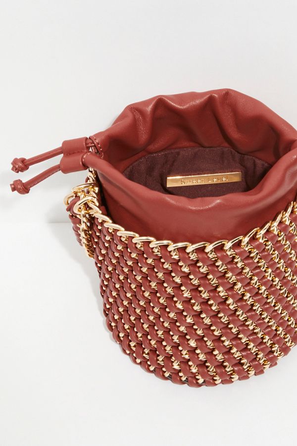 Slide View 5: Woven Chain Bucket Bag