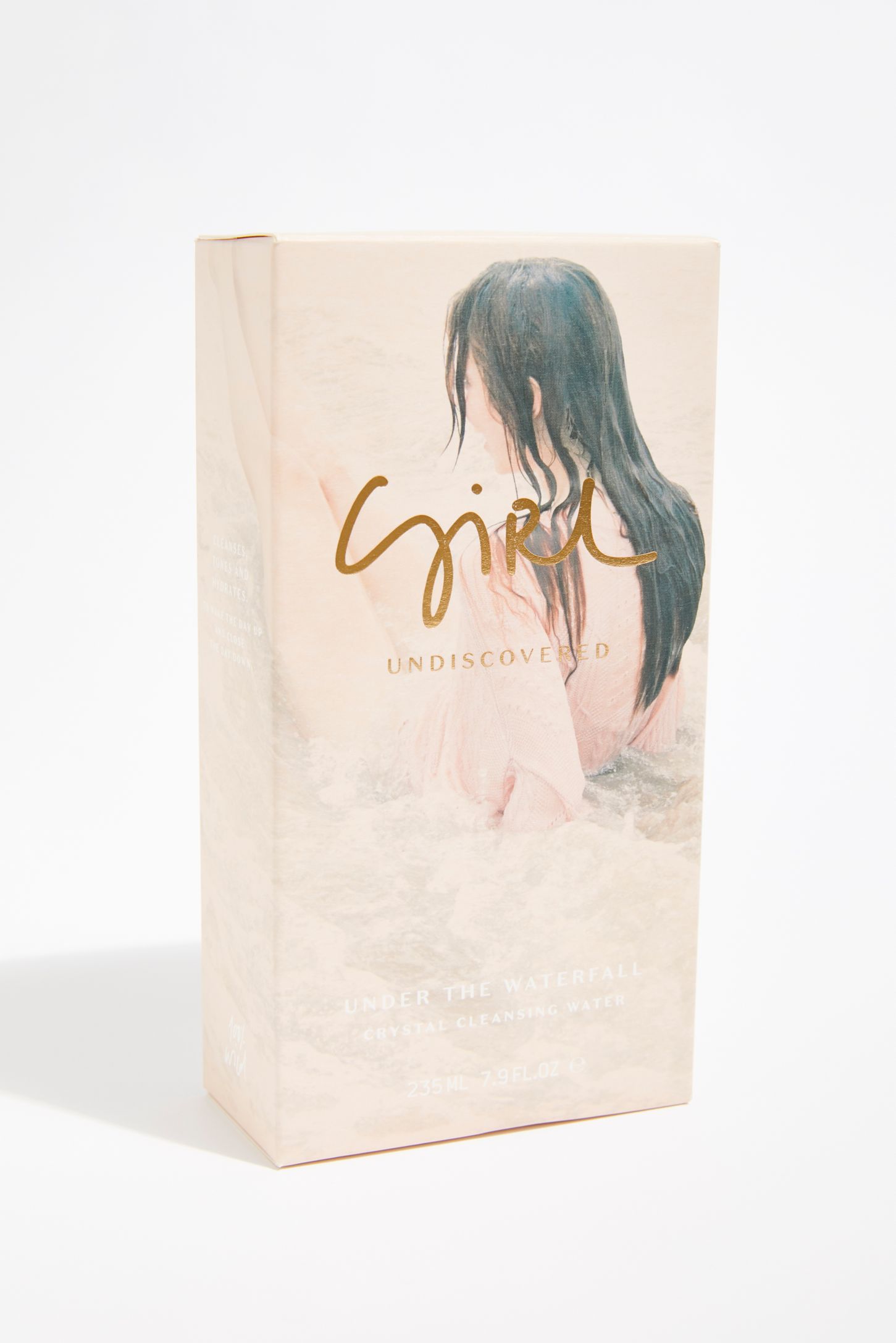 Slide View 2: Girl Undiscovered Under The Waterfall Crystal Cleansing Water