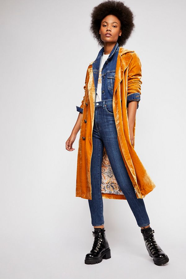 Bryant Velvet Trench Coat | Free People