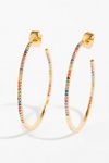 Thumbnail View 2: Tai Rhinestone Medium Hoop Earrings