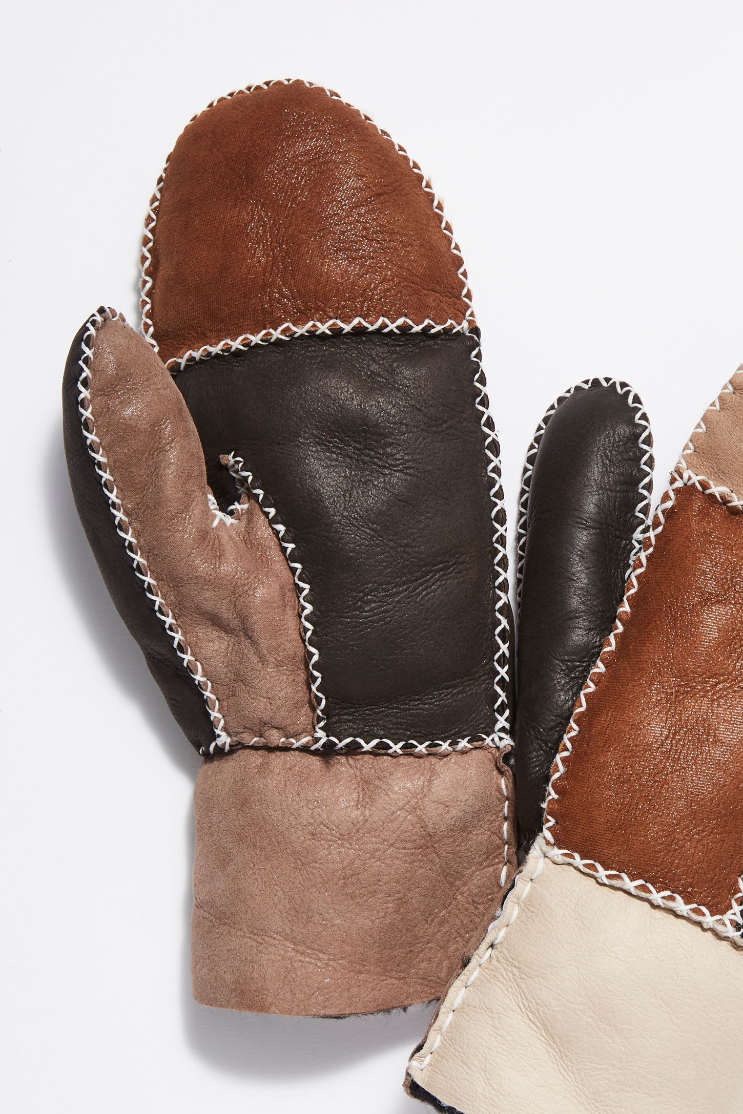 Slide View 3: Siberia Patchwork Shearling Mitten